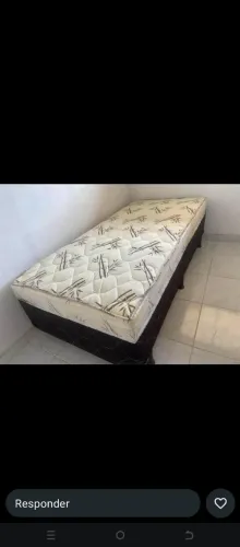 Cama solteiro com 10 cm de espuma selada 28 