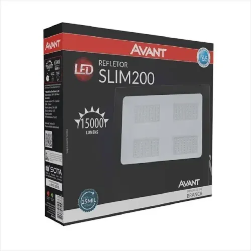 Refletor Led Slim 200W 6500K Bivolt Avant