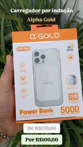 Powerbank por indução ALPHA GOLD