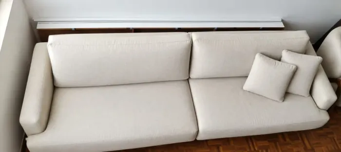 Sofá 4 Lugares Pampa Living Horse Collection Linho Bege 268cm