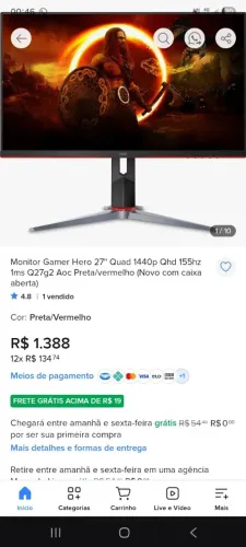 MONITOR AOC 27 POLEGADAS