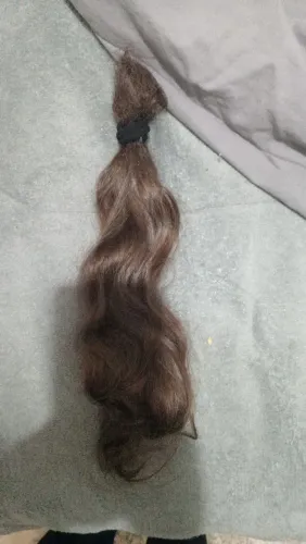 Cabelo virgem 30 cm louro escuro