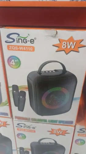 Caixa de Som Bluethooth Sing-e com 2 microfones