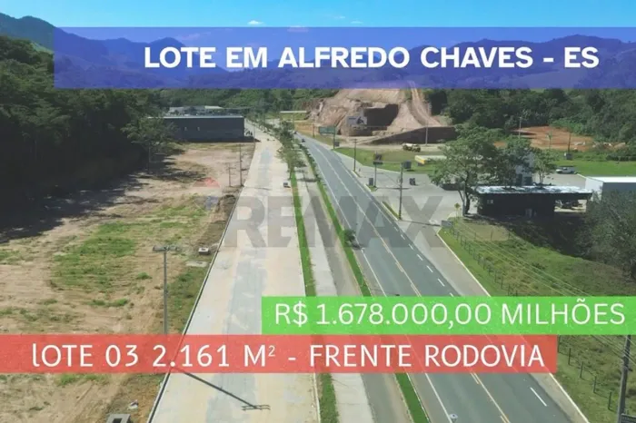 LOTE À VENDA 2.161 M² em ALFREDO CHAVES ES