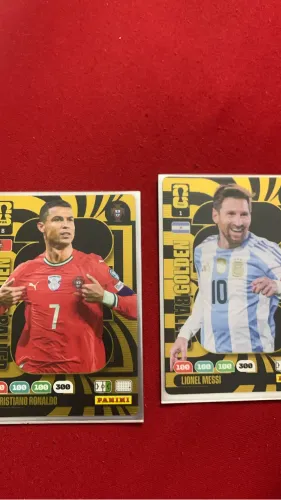 Adrenalyn copa 2026 Cristiano Ronaldo e Messi douradas