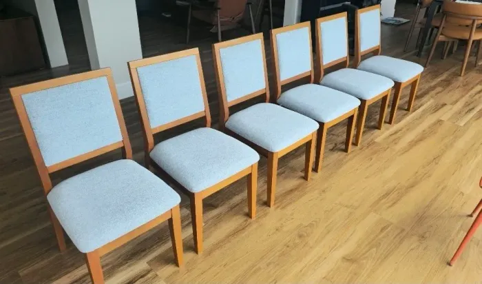 Cadeira alto padrão cor cinza tamanho 46x50x92 6 unidades