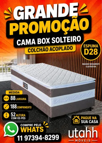 CAMA BOX SOLTEIRO VENHA RECEBER AMANHÃ SUPER OFERTA