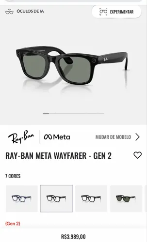 RAY-BAN META WAYFARER - GEN 2 / Lente Transition