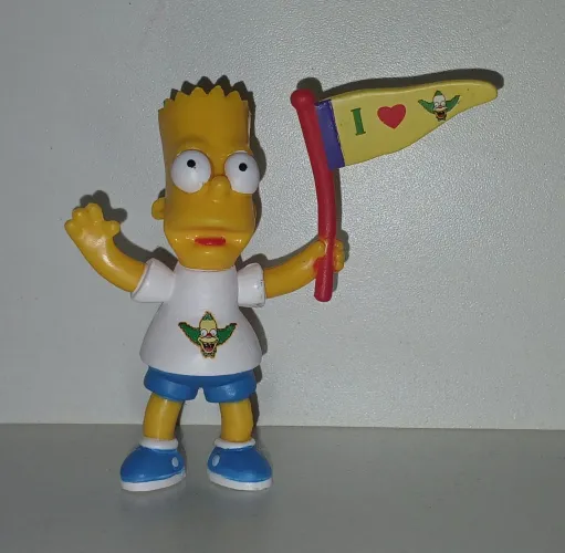 BONECO MINIATURA OS SIMPSONS BART SIMPSON BANDEIRA