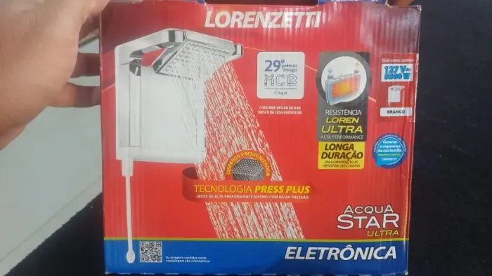 LORENZETTI-CHUVEIRO ACQUA STAR BRANCO 127V / 550W