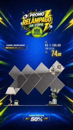 ESPELHO PAINEL DECORATIVO 100% MDF.