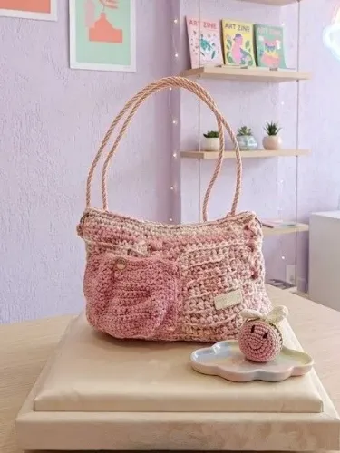 Bolsa Juvenil Abelha Rosa
