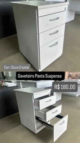 Gaveteiro Pasta Suspensa Cinza