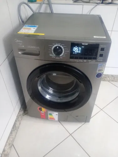 Lavadora Midea 11 kg entrego impecável inox