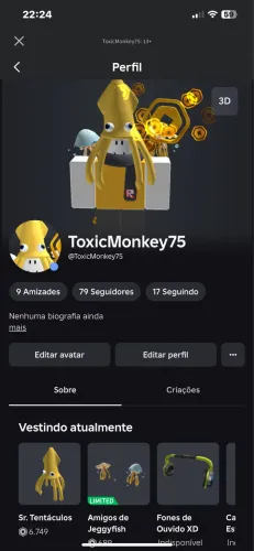 CONTA ROBLOX RARA 2011