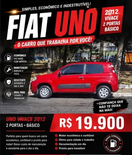 Fiat Uno Vivace 1.0 EVO Fire Flex 8V 3P 2012