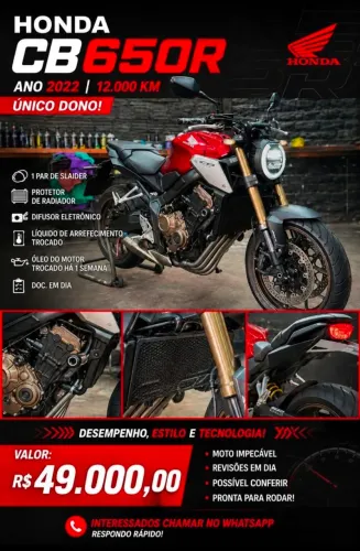 Vendo CB650R 2022