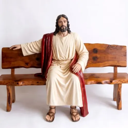 Cristo sentado, tamanho real, Fibra D.V, Juazeiro - CE, Éfilho