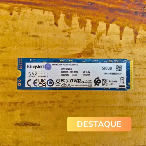 SSD Kingston NV2 500GB M.2 NVMe PCIe 4.0 para PC e Notebook