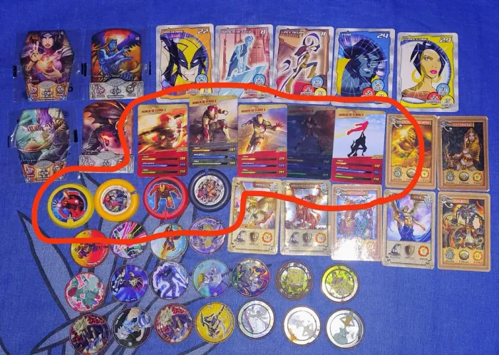 Lote tazos homem de ferro