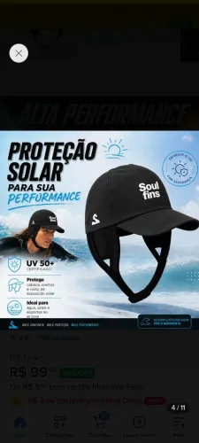 Boné p/ Surf e Esportes náuticos