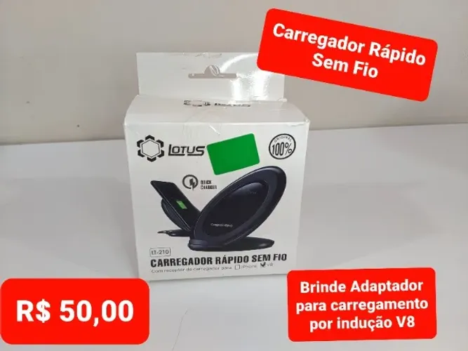 Carregador Rápido Sem Fio Lotus