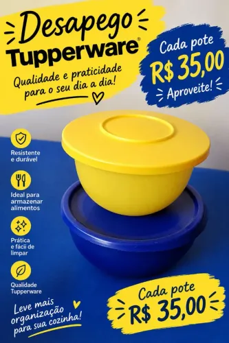 Desapegando deste potes da Tupperware 