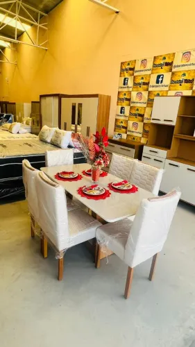 Elegância que Transforma Sua Sala de Jantar: Mesa com 6 Cadeiras em MDF