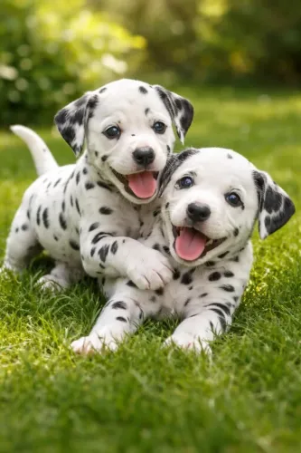 Dalmata O Dálmata correu pela praça com elegância.