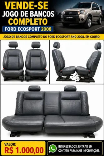 Jogo de bancos do EcoSport em couro 