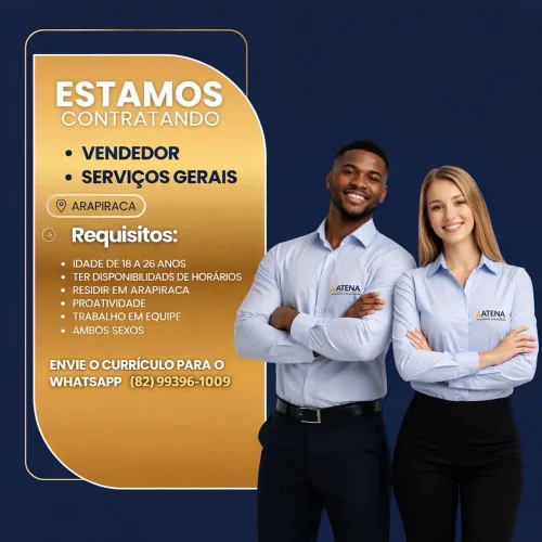 VAGA PARA VENDEDOR E SERVIÇOS GERAIS