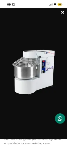 AMASSADEIRA ESPIRAL GASTROMAQ MES-40 TRIFÁSICA 40KG 2 VELOCIDADES PARCELAMENTOS NO CARTÃO