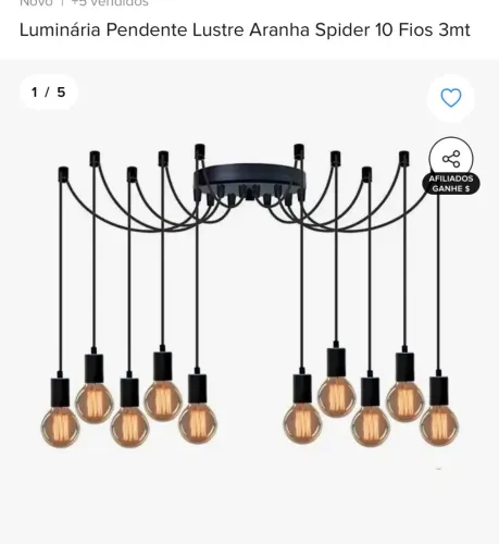 Luminária pendente 