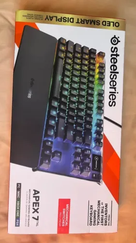 Teclado Gamer SteelSeries Apex 7 TKL Red Switch RGB Mecânico NOVO LACRADO