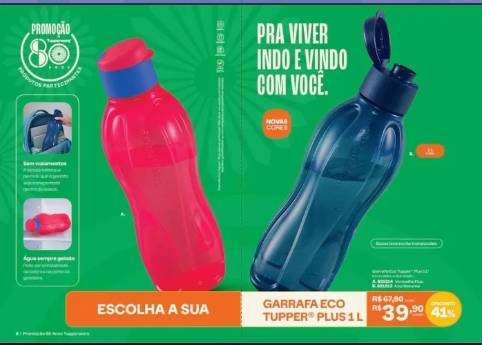 Estou vendendo,Garrafa Eco 1L da TupperWare