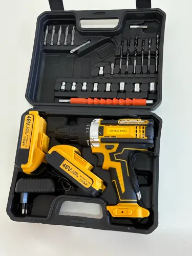 Parafusadeira Furadeira 48V com maleta e acessórios