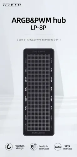 Controladora ARGB 8 Fans +8 RGB Teucer 8P-LP - Produto Novo !