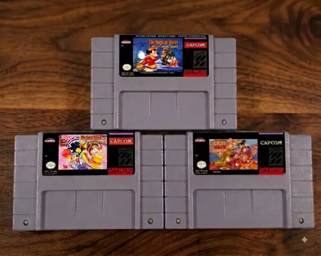 Trilogia Disney Mickey magical Quest super Nintendo snes repro.