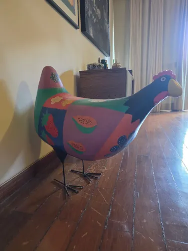 Grande galinha decorativa artesanato