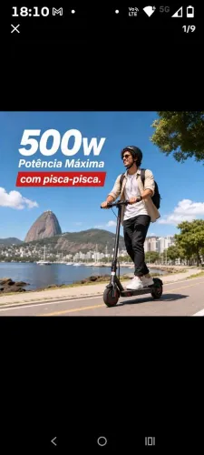 Vendo patinete novo 500w cm setas