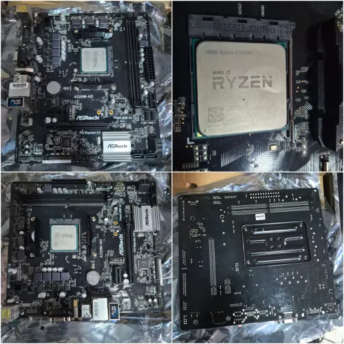 Placa-mãe ASRock A320M-HD + Processador AMD Ryzen 3 3200G (AM4)