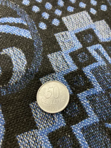 Moeda antiga de moeda 50 centavos 1994 com erro disco trocado 