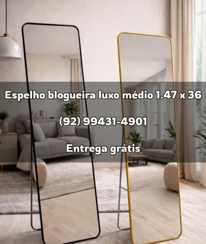 Espelho Blogueira Luxo 1,47 x 36 (ENTREGA GRÁTIS)