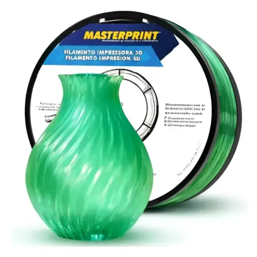 Filamento PETG Verde Translúcido Masterprint 1,75mm 1kg