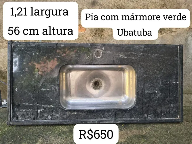Pia de granito verde Ubatuba