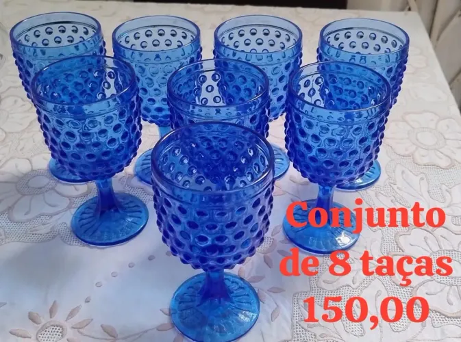 Conjunto de taças azul