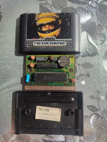 Cartucho de mega drive jogo Airton Senna