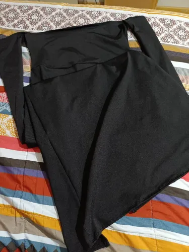 Vestido longo preto com fenda Tam. GG - Nunca Usado