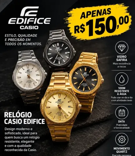 Relógios casio edifice novos