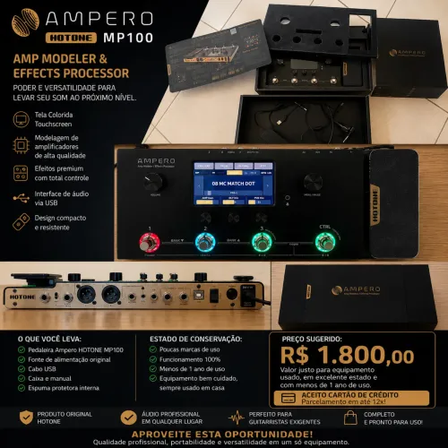 Pedaleira Ampero Hotone MP 100
